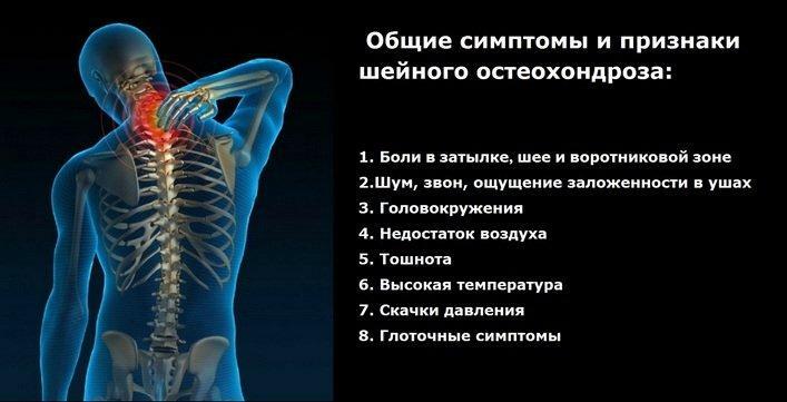 Osteokondroz ile nefes darlığı: semptomlar, tedavi, önleme