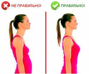 Correct posture - prevention of osteochondrosis
