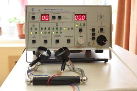 "Amplipulse - 5 Br" - the apparatus of low-frequency physiotherapy provides a curative effect by modulated sinusoidal currents of audio frequency