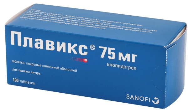 Plavix 75-300 mg 100 tabletter. Instruktion, pris, recensioner