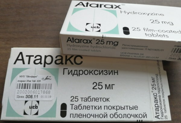 Tabletas de Atarax. Indicaciones de uso, precio.