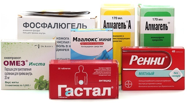 Antibiotics for gastritis of the stomach with high, low acidity